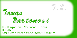 tamas martonosi business card